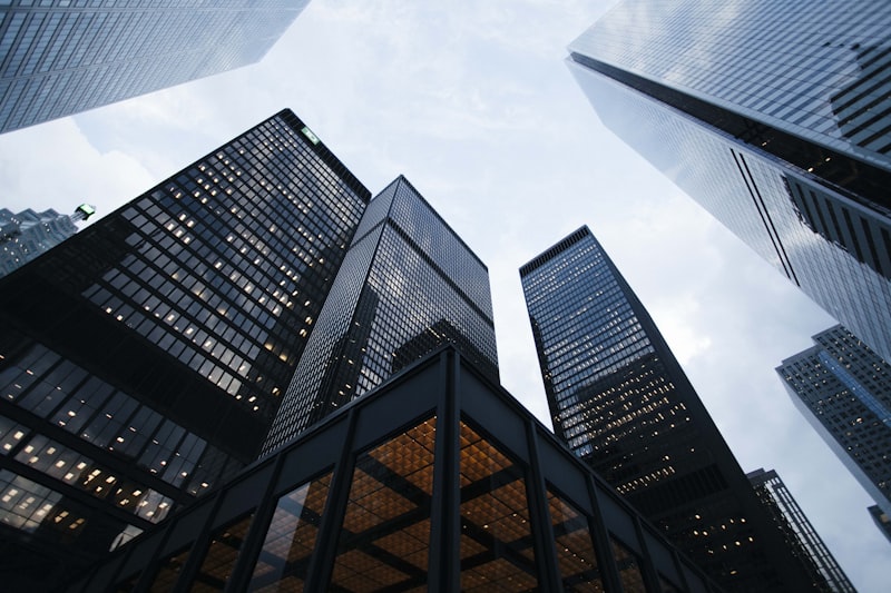 City skyline with high-rise buildings