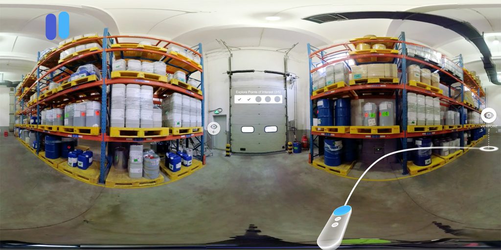 VR headset user interface view