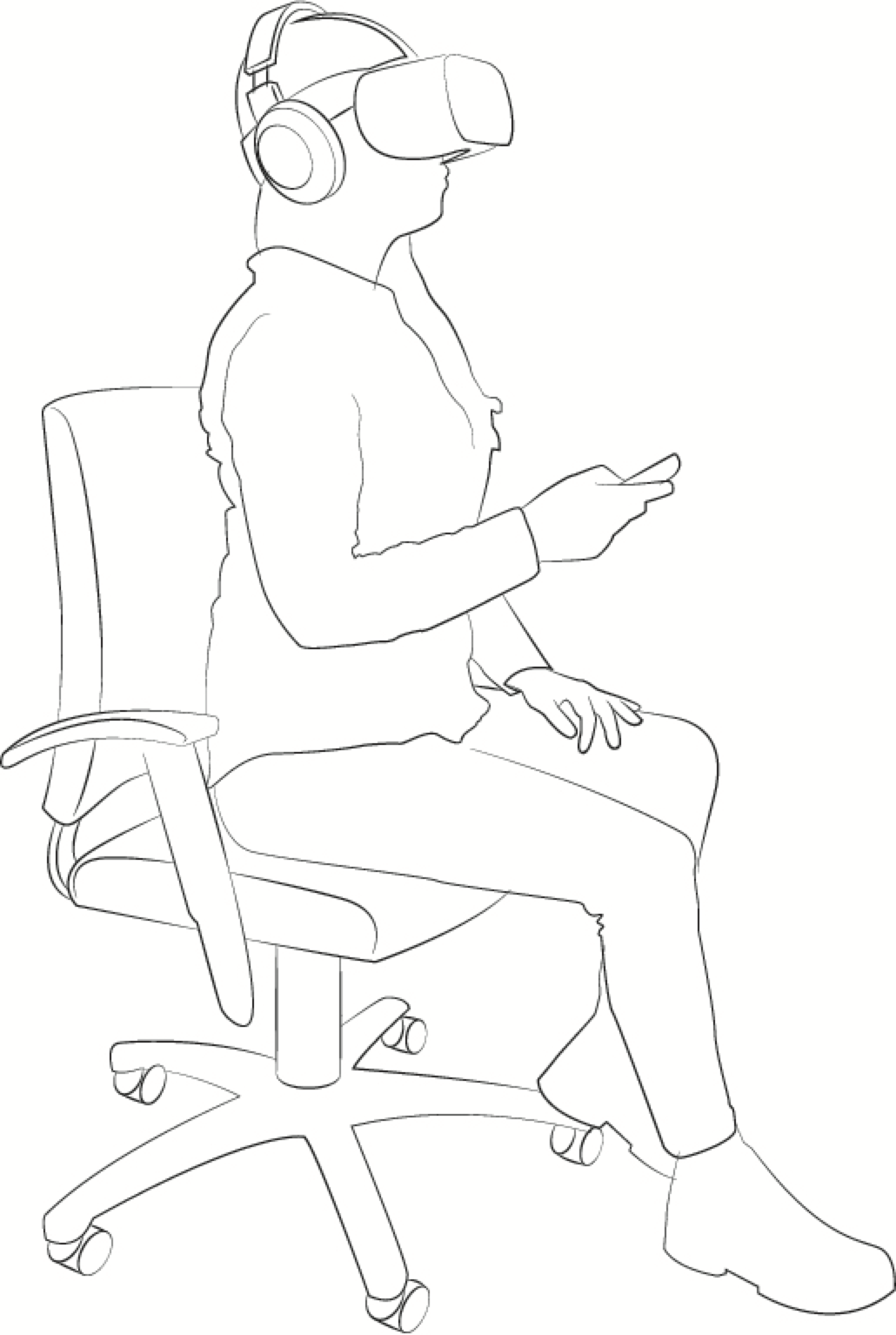 Correct posture wearing VR headset